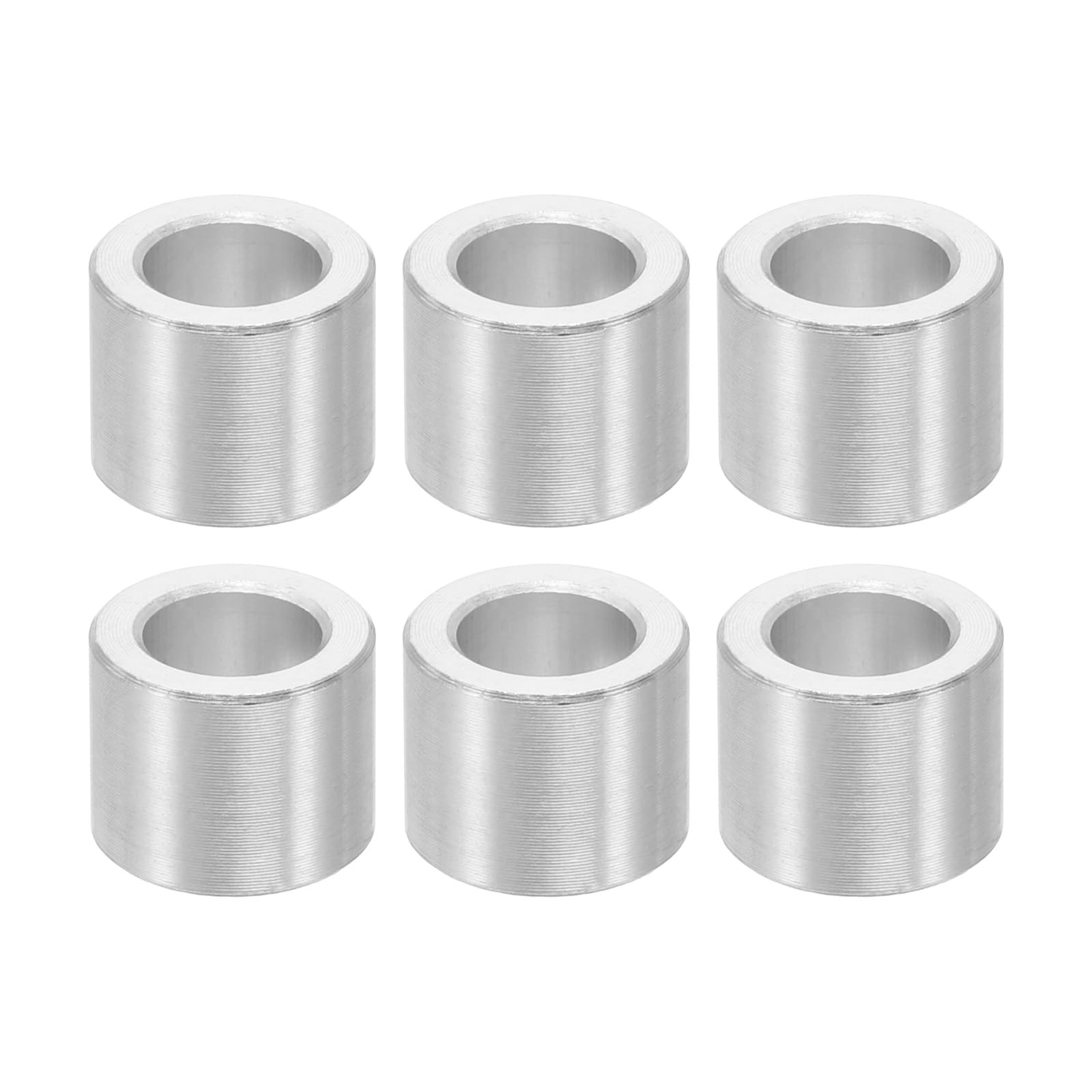 PATIKIL M6 Aluminum Spacers, 6 Pcs Metal Spacers Aluminum 6.2mm ID x 10mm OD x 8mm l Aluminum Spacer Screw Standoff Round for 1/4 or M6 Screw Bolts