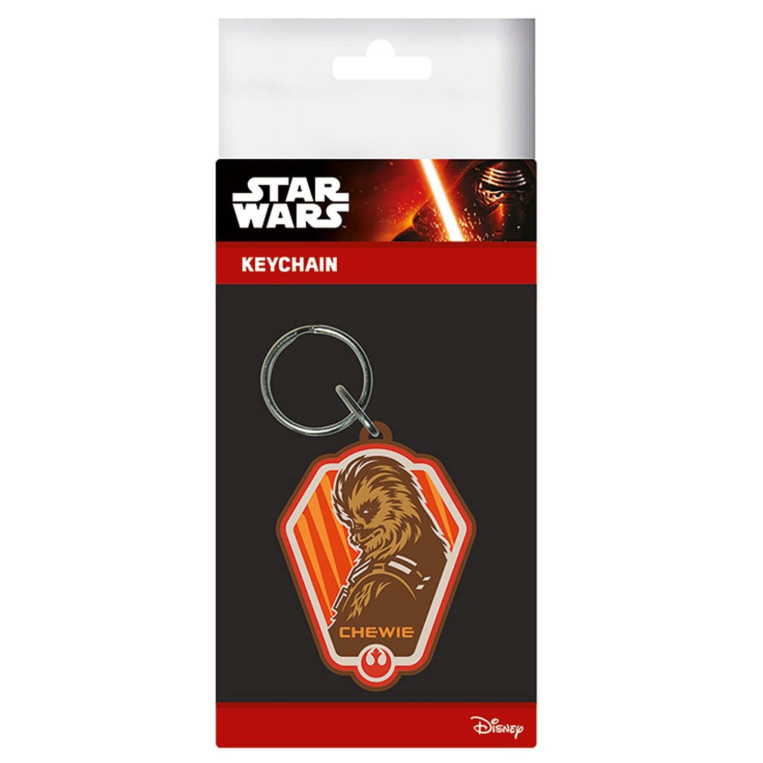 Star Wars Pyramid International Episode VII Chewie Rubber Keychain, Multi-Colour, 4.5 x 6 cm