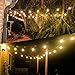 YQL Outdoor Lights Hanging Kit,Globe String Lights Suspension Kit,82ft Black Vinyl-Coated 304 Stainless Steel Cable,String Light Guide Wire,Turnbuckle Wire Rope Tension with Hooks