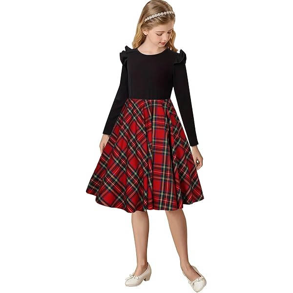 Amazon.com: Bonnie Jean Big Girls Metallic Plaid Dress Gold 14 : Clothing,  Shoes & Jewelry