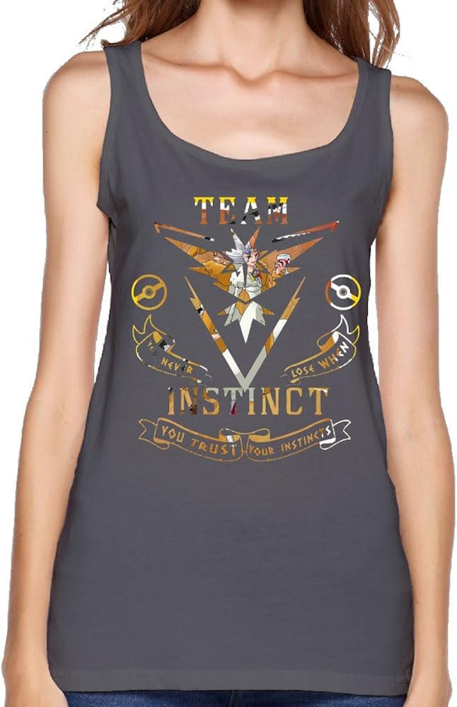Team Instinct (Pokemon GO Inspired) - Yellow Vinyl Decal Tank TopsFemale Custom Fit