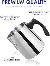 BOYUJK 900ML Candle Wax Melting Pot Dripless Pouring Pitcher Stainless Steel view 4