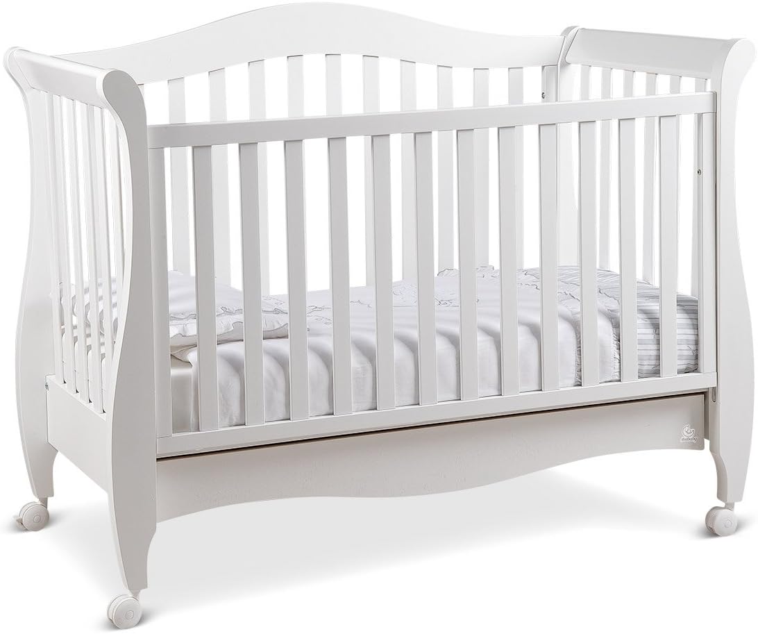 white metal cot