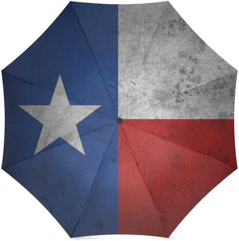 Texas State Flag Folding Windproof outdoor Travel Umbrella