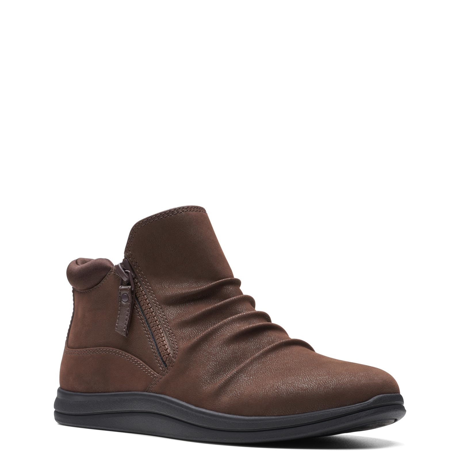 Clarks Women’s Breeze Range Ankle Boot, Dark Brown, 9.5 Wide