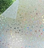 Bloss 3D Static Cling Window Film Stained Glass Window Film Decorative Frosted Window Clings Vinyl Window Covering 17.7Inch x 78.7Inch 1 Roll