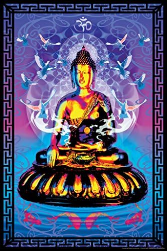 Buddha Fractal Art Print Poster - 12x18