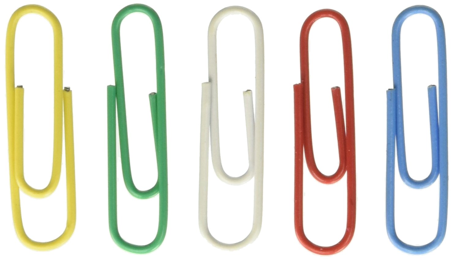 Universal Paper Clips, Vinyl Coated Wire, JumboAssorted