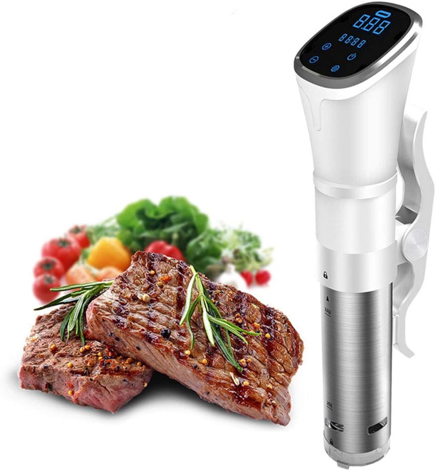 KTops Sous Vide Cooker IPX7 Waterproof Immersion Circulator Precise Cooker 1800W with LCD Digital Timer Accurate Cooking Machine & Touch Control, Stainless Steel, 220V