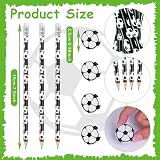 AUAUY Soccer Pencils 12 Pcs Theme Wooden with Erasers Unsharpened Gift Set view 2