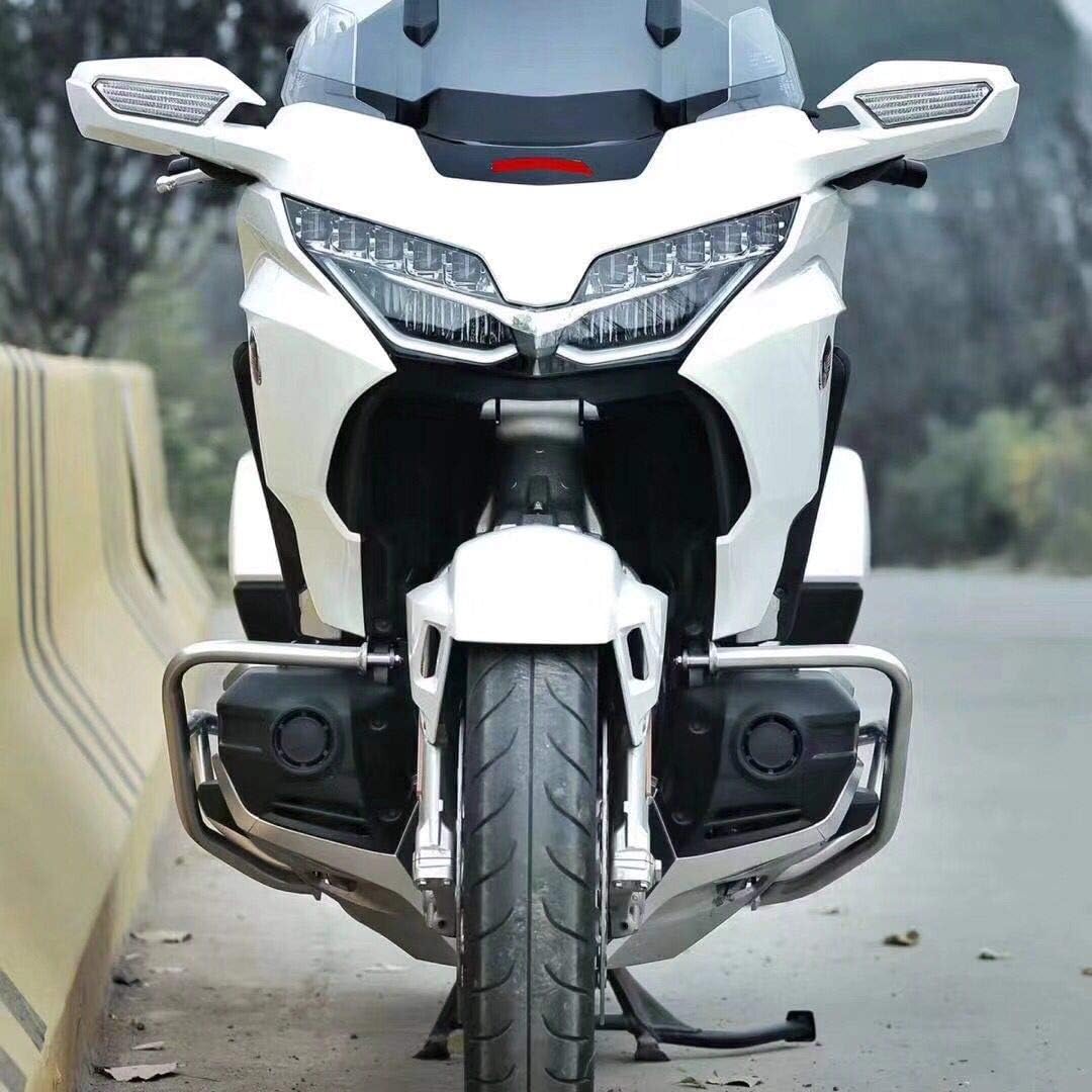 Motorcycle Crash Bar Protector Frame Engine Guard Bumper Crash Bar Crash Pad Protection For Hon-da GOLDWING GL1800 GL1800 F6C 2018 2019 (Chrome)