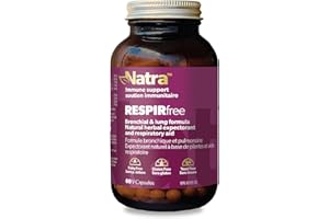 Natra RESPIRfree Cough, Cold & Flu Relief | Bronchial & Lung Support | Respiratory Health Supplement - 60 V-Capsules