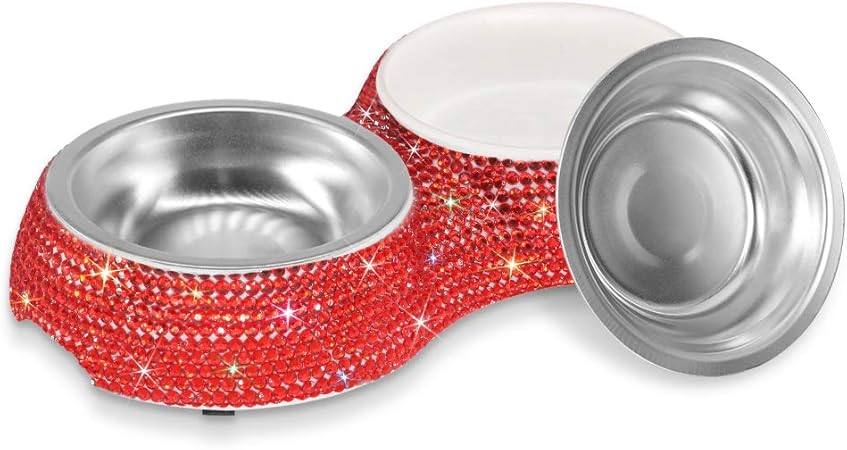 bling dog bowls
