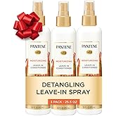 Pantene Conditioning Detangler Spray, Pro-V Repair & Protect, Nutrient Boost for Damaged Hair, Antioxidant Enriched, Leave-In Conditioner, Smooth & Shine, Sulfate-Free, 8.5 Fl Oz, 3 Pack