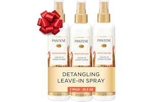 Pantene Conditioning Detangler Spray, Pro-V Repair & Protect, Nutrient Boost for Damaged Hair, Antioxidant Enriched, Leave-In Conditioner, Smooth & Shine, Sulfate-Free, 8.5 Fl Oz, 3 Pack