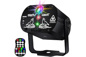 KisMee Disco Stage Lights DJ Lights for Parties Sound Activated for Xmas Bar Halloween Decorations Karaoke Pub KTV Dance Gift Birthday Wedding (USB Power)