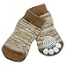 PUPTECK Anti-Slip Dog Socks - Small Dog Paw Protector English Bulldog Socks Dogs Toe Grips Booties for Bunnies Men or Women Indoor Wear Small Medium Dogs