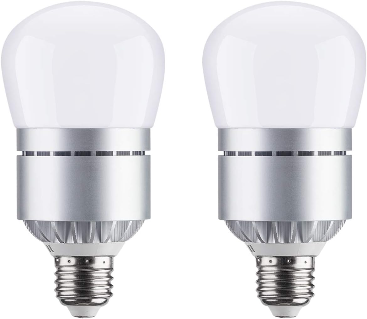 RAYHOO E27 E26 LED Dusk to Dawn Light Bulbs, 12 Watts 1000LM, 80-100 Watt Equivalent, Auto On/Off Indoor Outdoor Security Light for Garage, Hallway, Yard, 3200K Warm White 2-Pack