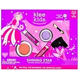 Klee Kids Natural Mineral Makeup 4 Piece Kit with Pressed Powder Compacts (Shining Star)