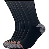 TENUUL 5-Pairs Men's AeonRow Outdoor Wool Blend Crew Calf Socks (US, Numeric, 6, 12, Regular, Regular, black)