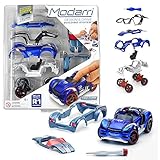 Modarri R1 Roadster Blue Toy Car | STEM Toys Educational Toy | Make a Model car - Design Your own Working Race Cars | Fun Building and Construction Toys for Kids | Girls and Boys Gifts Age 5-10