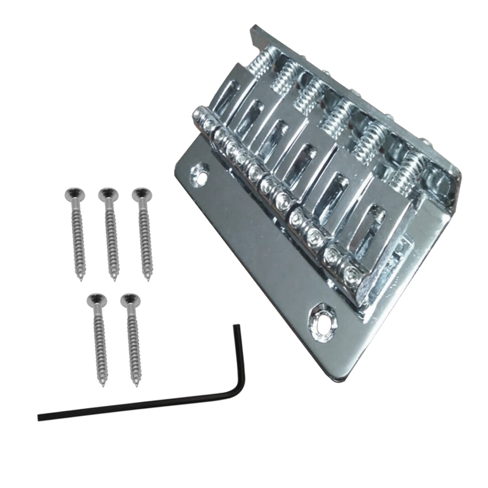 1 Set Metal Fixed Hardtail Saddle Electric Guitar Bridge Top Load Tailpiece Top Load Hardtail Bridge for Guitar Parts Replacement