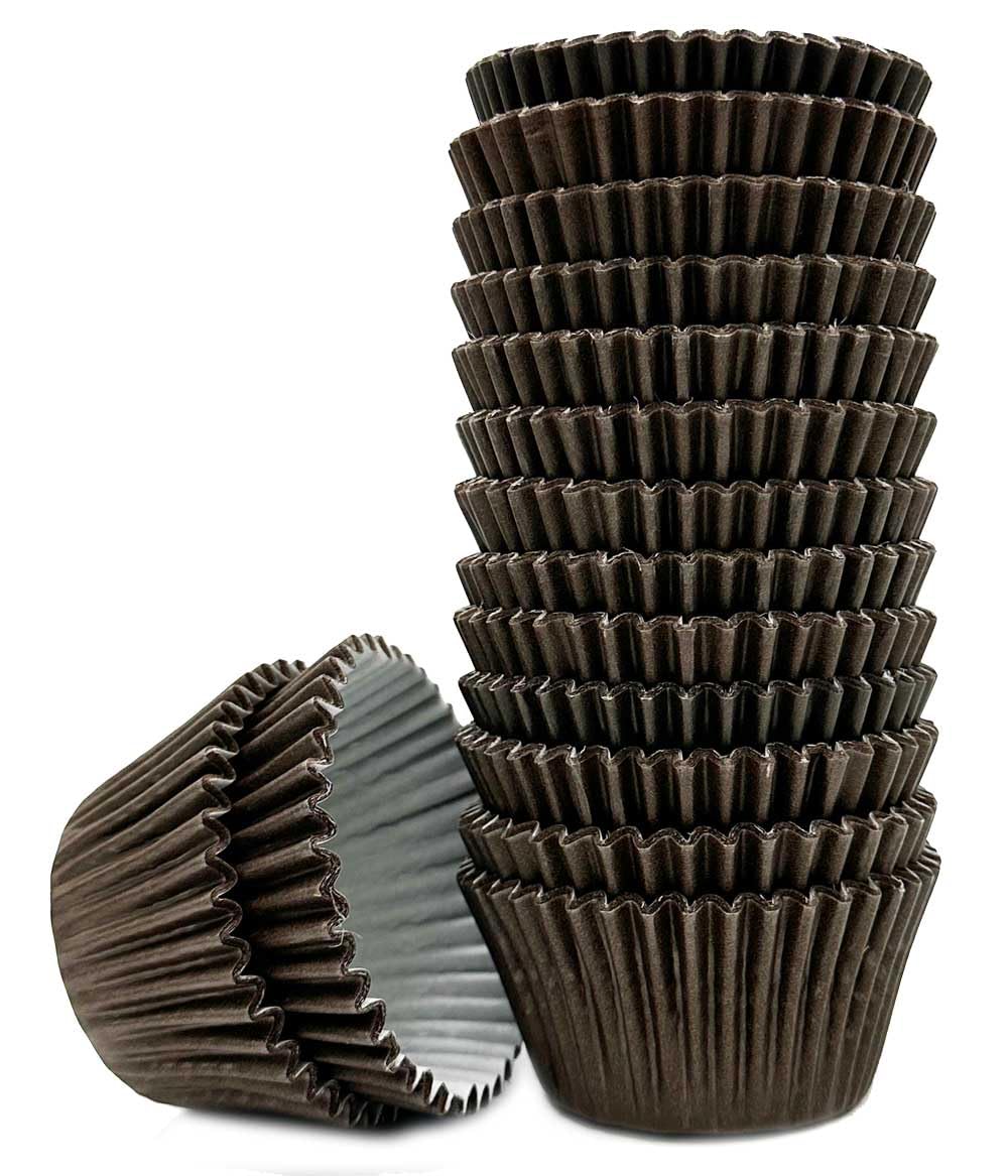 Scrumptious! 180PC Cupcake Cases - Chocolate Brown - 65GSM 51mm x 38mm Greaseproof Paper Baking Cases - Great for Weddings Birthday and Anniversary Party Muffins Cakes and Bakes