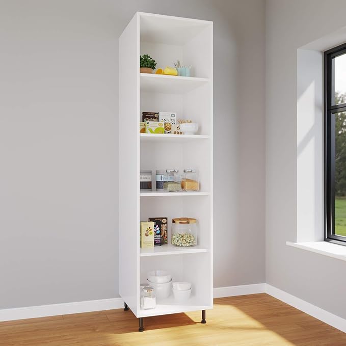 600mm Kitchen Base Unit White Carcasses Drawing Tall Cupboards