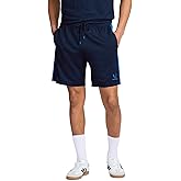 Messi Mens Lifestyle Closed Eye Mesh Shorts with Drawstring, Comfortable Fit, 100% Polyester