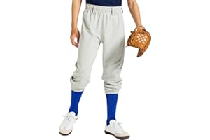 DEVOROPA 2T-7Years Toddler Baseball Pants Youth Boys Girls Softball Pants Kids Fast Pitch Tee Ball Practice Pants Pockets