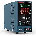 Adjustable DC Power Supply (0-30 V 0-10 A) with Output Enable/Disable Button HANMATEK HM310 Mini Variable Switching Digital Bench Power Supply with USB Charging