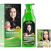 Herbishh Hair Color Shampoo for Gray Hair – Natural Hair Dye Shampoo – Colors Hair in Minutes – Lasts Up To 3-4 Weeks – 500ML – 3-In-1 Hair Color – Colors, Cleanses, and Conditions (Black)