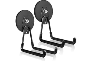 ENUODA Large Magnetic Hooks Heavy Duty Strong Magnet Hooks Heavy Duty Garage Storage Hook Utility Magnet Hooks for Metal Cabinet Pegboard Garage Shelve Tool Cart Garden Tools, 2PCS