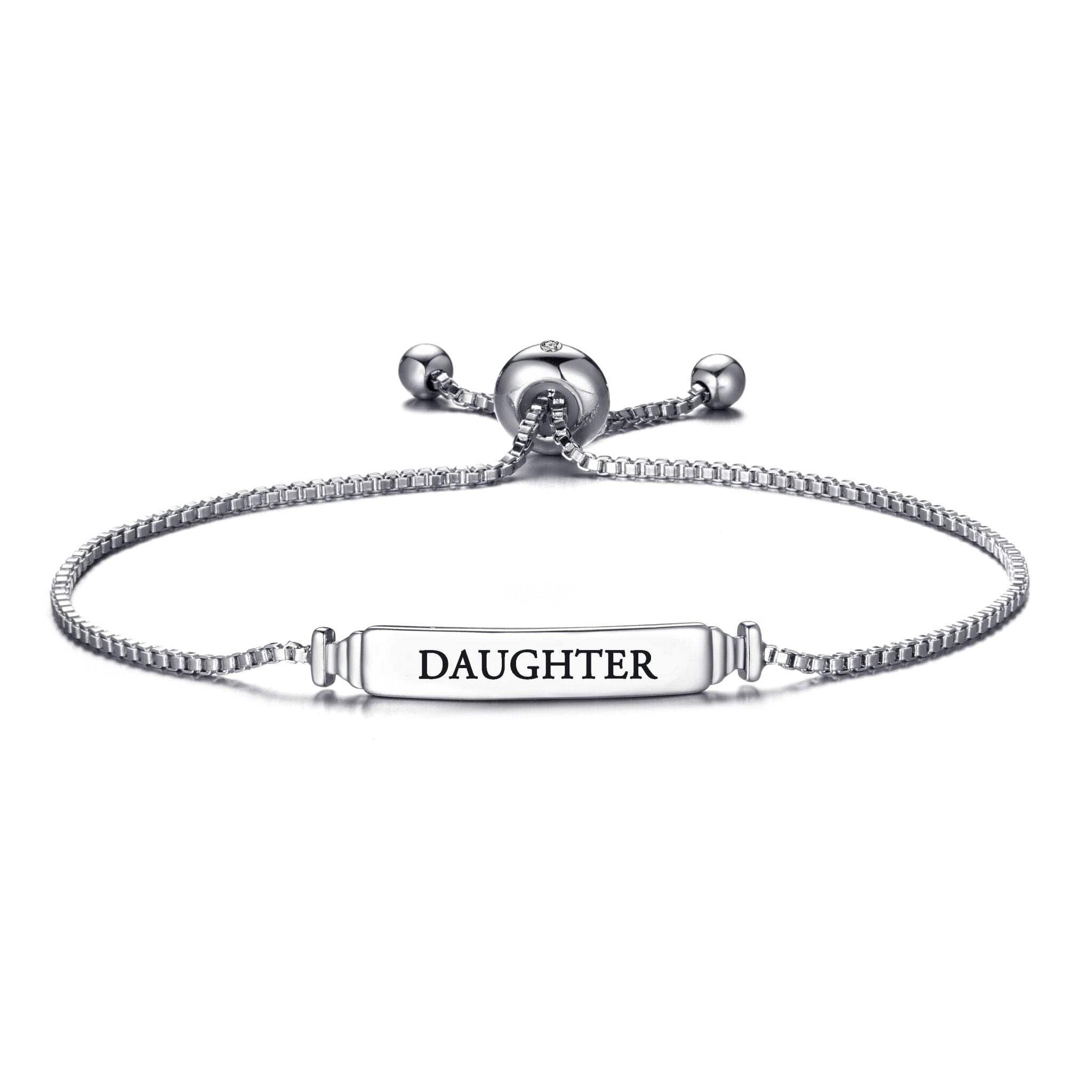 Philip Jones Daughter ID Friendship Slider Bracelet Created with Zircondia® Crystals