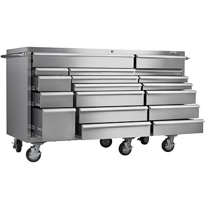 Viper Tool Storage Vp7218ss Pro 72 Inch 18 Drawer 304 Stainless