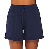 Prosoft&Hawiton Womens Cotton Pajama Shorts Comfy Sleeping Shorts Sleepwear Lounge Pj Bottoms with Drawstring & Pockets