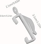 Fuyamp 50 Pcs White Plastic Curtain Hooks for Track Glider Sliders view 3