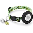 𝐋𝐀𝐅𝐀𝐘𝐈 𝐀𝐢𝐫𝐭𝐚𝐠 𝐂𝐚𝐭 𝐂𝐨𝐥𝐥𝐚𝐫 𝐁𝐫𝐞𝐚𝐤𝐚𝐰𝐚𝐲 with Bells and Fruit Pendants,Safety Kitten Collar with Apple Air Tag Holder for Girl Boy Cats,Pet Accessories,Gifts(Avocado)