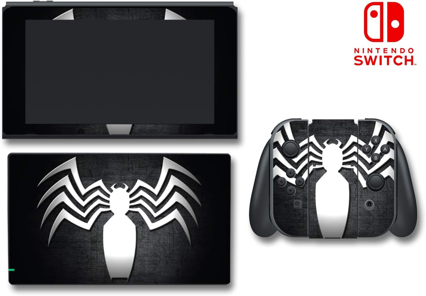 Spider-Man Venom Special Limited Edition Black Spiderman Video Game Vinyl Decal Skin Sticker Cover for Nintendo Switch Console System