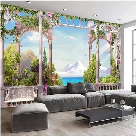 3D Papel Tapiz Mural Sala De Estar Moderna Sofá Tv Fondo Decoración