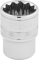 Draper 33368 1/2 Inch Square Drive 12 Point Socket 22mm Chrome Vanadium