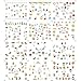 Giveme5 Christmas 3D Nail Art Stickers Snowflakes Cute Snowmen Nail Decals