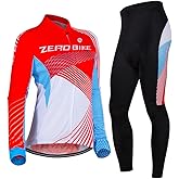 Women's Breathable Long Sleeve 3D Gel Padded Bicycle Cycling Suit Mesh Clothing Pants Set UV Protective