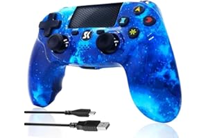 CHENGDAO Controller for PS4, Wireless Controller Blue for Sony PlayStation 4/Slim/Pro, Remote Control with 6-Axis Motion Sensor/Double Vibration/Sensitive Touch Pad/Speaker & 3.5mm Audio Jack/800mAh Battery