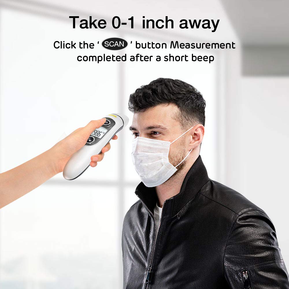 Touchless Forehead Thermometer for Adults, Infrared and Ear Thermometer for Fever, Babies, Children, Adults, Indoor and Outdoor Use: Industrial & Scientific