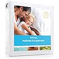LINENSPA Zippered Encasement Waterproof, Dust Mite Proof, Bed Bug Proof, Hypoallergenic Breathable Mattress Protector - Queen