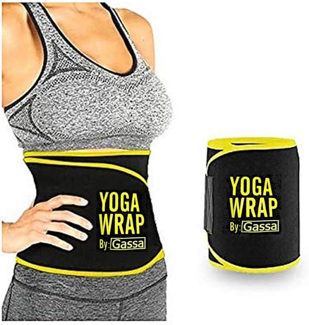 Sweat Belt Tummy Shaper Fitness Accessory for Men and Women (Black, fit for 28 to 38 Inches Waist)