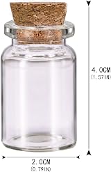 Udewo 10 Pcs Small Glass Bottles with Cork Lids 6ml Mini Vials for DIY Crafts view 2