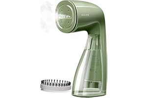 HiLIFE Steamer for Clothes, 1100W Clothes Steamer with Large 300ml Tank, Handheld Clothing Steamer, Fabric Wrinkle Remover, Portable & Compact Travel Size Garment Steamer ONLY FOR 120V (Green)