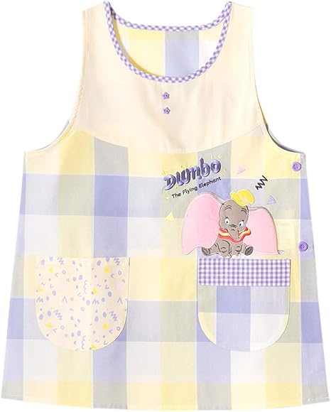 Amazon パープル M L ダンボ エプロン 保育士 ディズニー キャラクター 美竹 M L ダンボ おしゃれ かわいい 入園 卒園 プレゼント ギフト エプロン オンライン通販